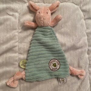 Winnie the Pooh Disney Classic Piglet Green Plush Baby Security Blanket Lovey
